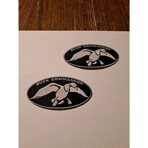 2 New Duck Commander Iron On Patches Oval 4x2 Hunting Patch